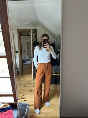 lululemon athletica Women's Rust Drawstring Wide-Leg sweatpants
